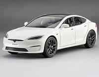 Масштабна модель автомобіля 1:24 Tesla Model S з фарами, що світяться, і звуковими ефектами