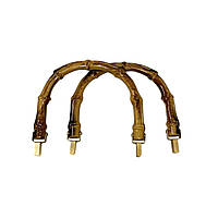 Ручки для сумки акрилові під бамбук пари 12,9 см із тримачами вусиками