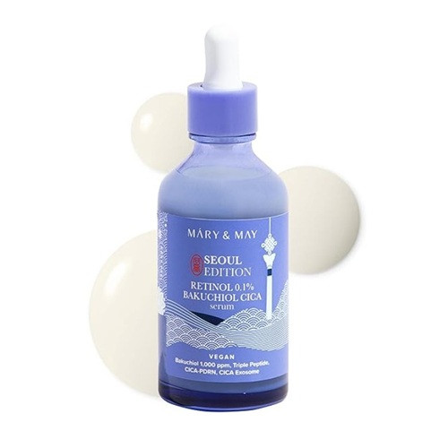 Mary&May Retinol 0.1% Bakuchiol Cica Serum Seoul Edition Сироватка з ретинолом і бакучіолом, 80 мл
