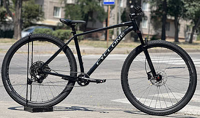 Велосипед гірський спортивний 29" CYCLONE SX чорний на зріст 175-185 см