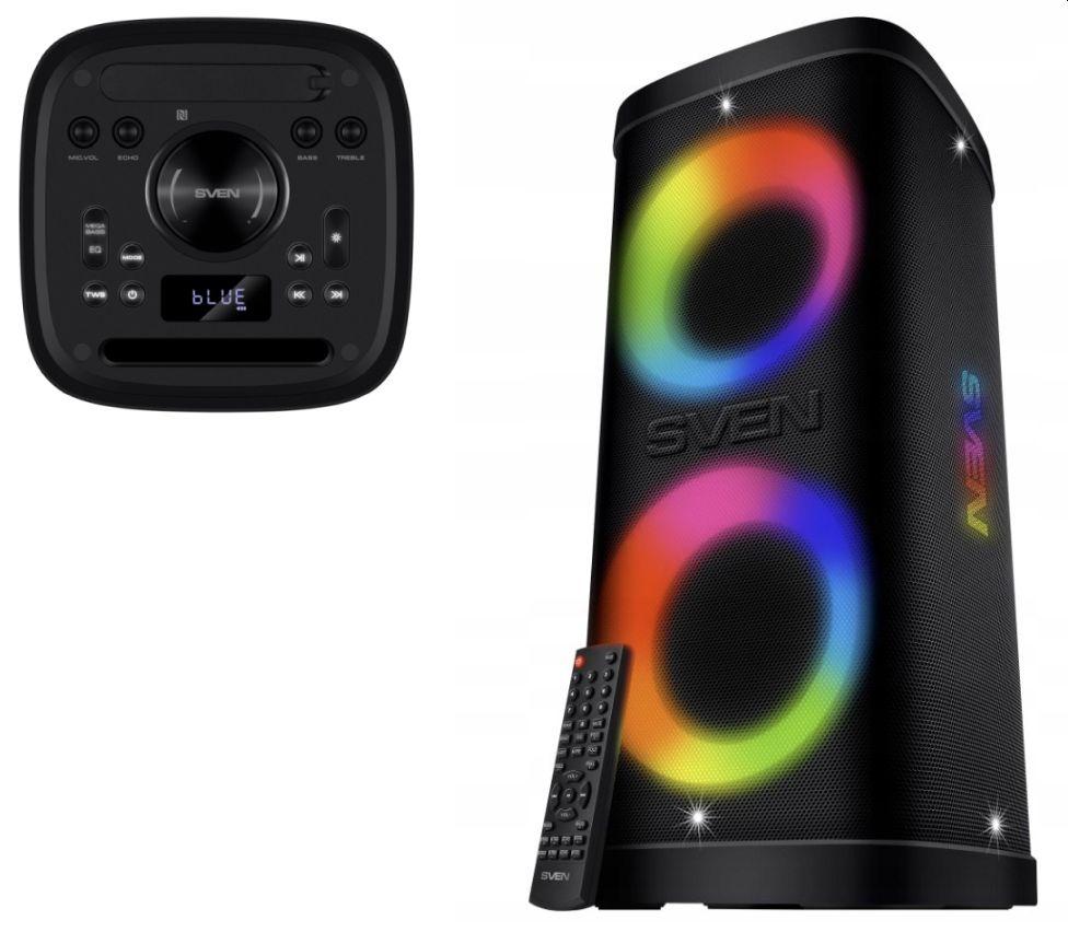 Bluetooth колонка SVEN PS-930 Black — 150 Вт, підсвітка, TWS, караоке, FM, фото 1