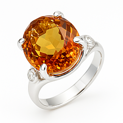 Цитрин срібна каблучка, 0519ЛЦ