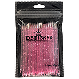 Багаторазові пластикові (апельсинові) палички Дизайнер для кутикули, 10 см., 50 шт./уп., Рожевий, фото 2