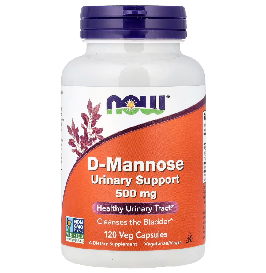 NOW Foods D-манноза 500 мг 120 вегетаріанських капсул, фото 1