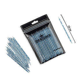 Багаторазові пластикові (апельсинові) палички Дизайнер для кутикули, 10 см., 50 шт./уп., Блакитний