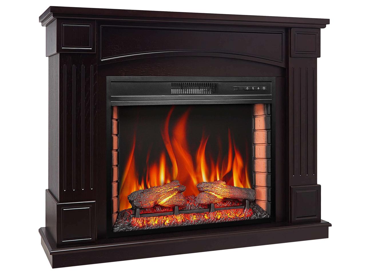 Камінокомплект ArtiFlame Boston AF28S горіх з обігрівом і звуком горіння вогню, фото 1