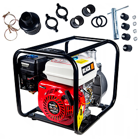 Мотопомпа бензинова для води 500 л/хв Black B578444 4-тактна мотопомпа для очищення води