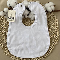 Слинявчик на кнопці "Лайк" Однотон Білий Велюр арт.27080065