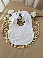 Слинявчик на кнопці "Махра" Однотон Білий Махра арт.27080072