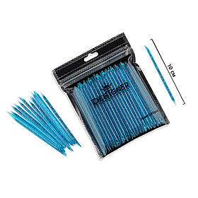 Багаторазові пластикові (апельсинові) палички Дизайнер для кутикули, 10 см., 100 шт./уп., Синій