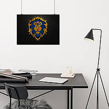 Плакат "Варкрафт, лого Альянсу, Warcraft", 43×60см, фото 4