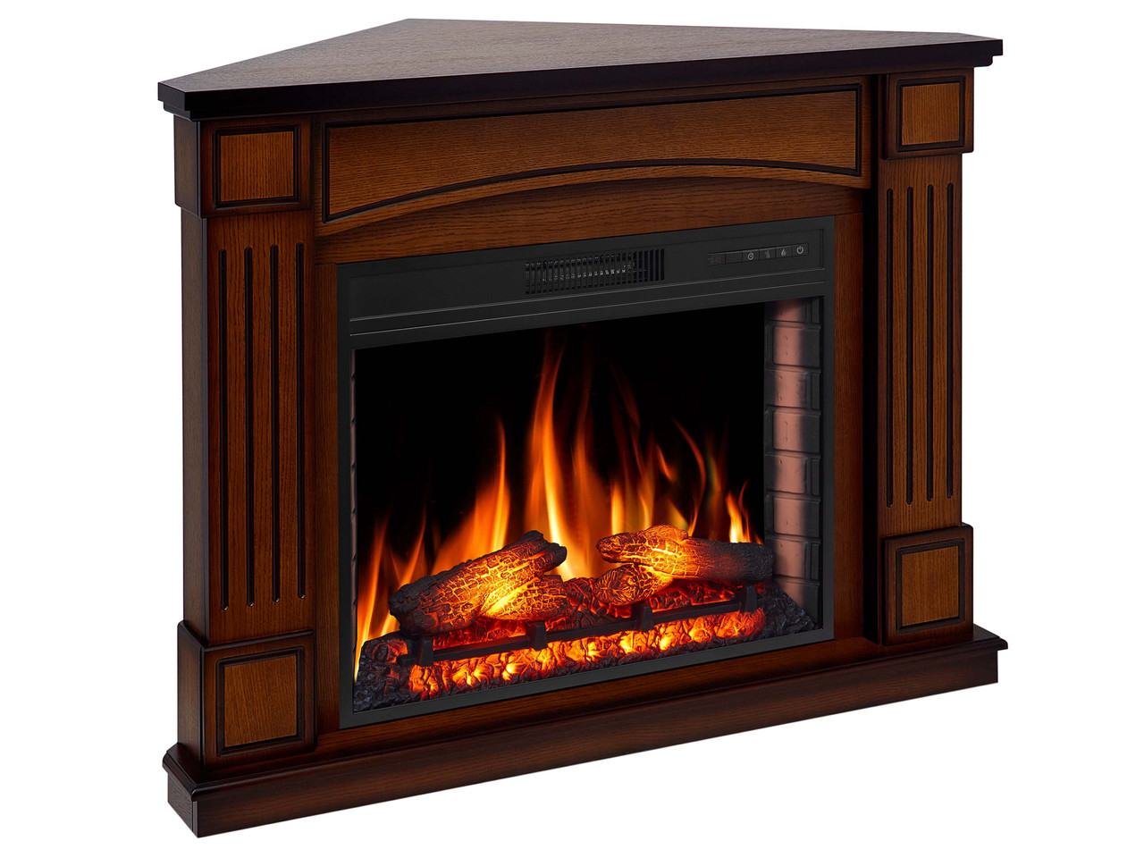 Камінокомплект ArtiFlame Boston Corner AF28S дуб антик з обігрівом і звуком горіння вогню, фото 1