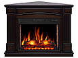 Камінокомплект ArtiFlame Boston Corner AF28S махагон коричневий антик з обігрівом і звуком горіння вогню, фото 2