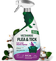 Спрей Vet's Best Flea & Tick Home Spray for CATS Cottonspice для котів проти комах і для дому 945 мл (vb00132)