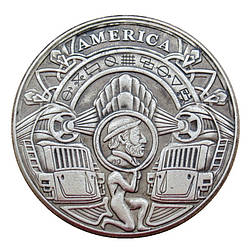 Сувенір монета долар США «Поїзда». Hobo Coin