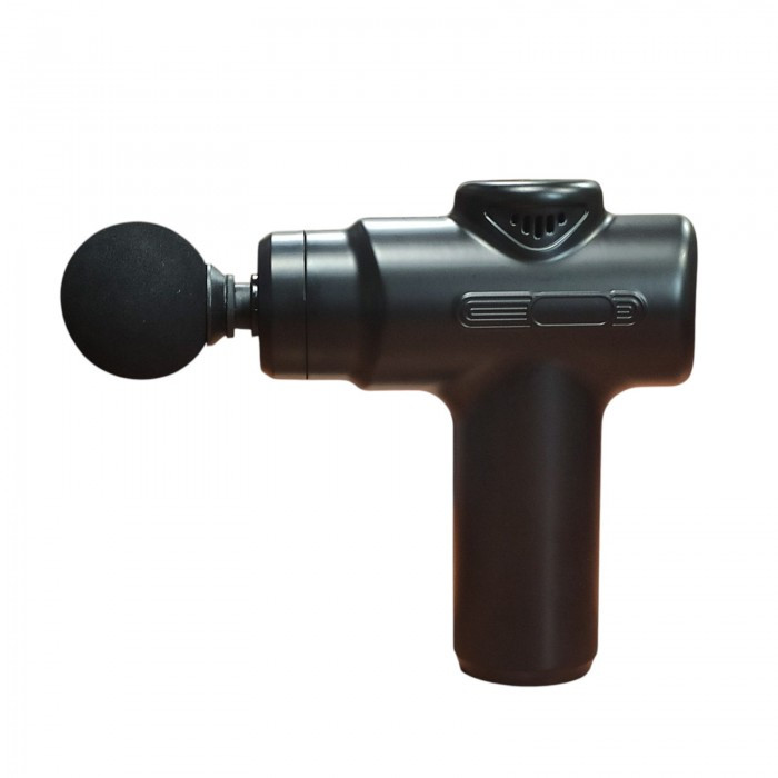 Масажер акумуляторний для тіла м'язовий портативний ручний 4 насадки Maxtop MP-960 Чорний, фото 1