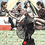 Настільний вентилятор з 2 швидкостями та акумулятором 21V портативний бездротовий для дому та кемпінгу, фото 3