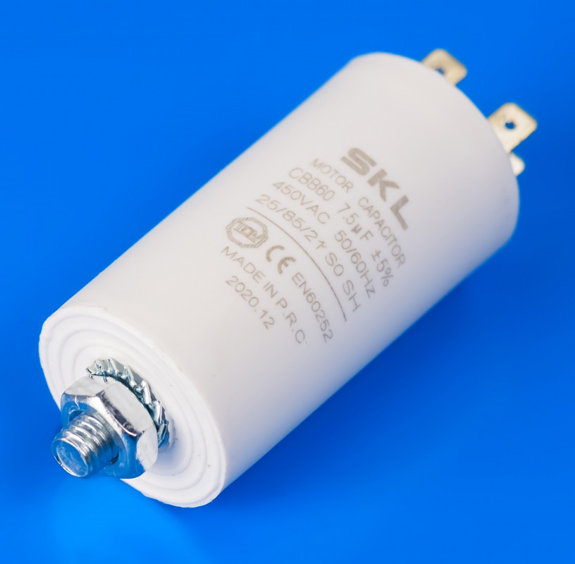 Конденсатор для пральної машини 7.5 мкФ 450 В SKL
