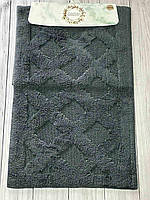 Набір килимків для ванної Pammuks 2 штуки бавовна з бамбуком Туреччина графітові