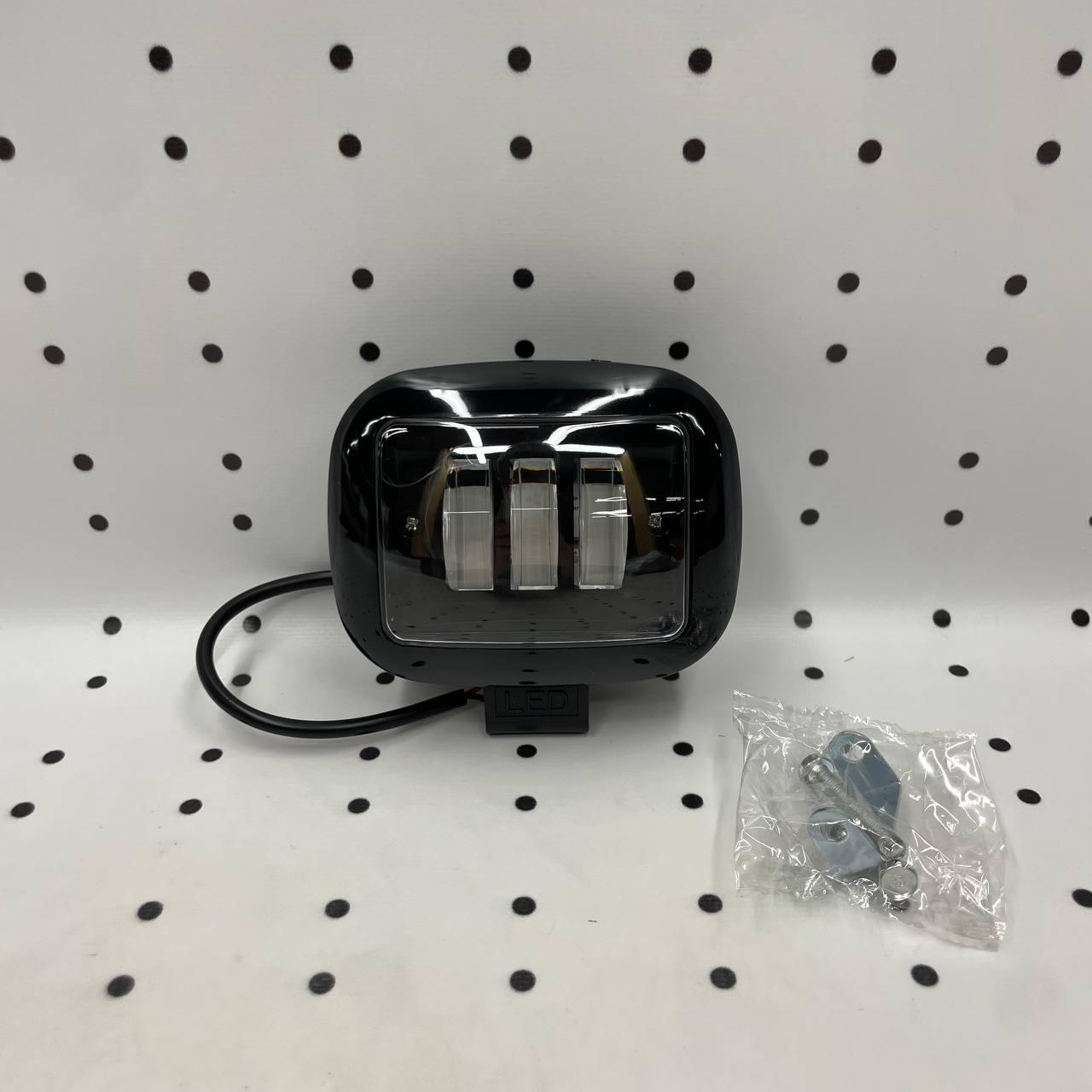 Додаткова світлодіодна LED-Фара 45ВТ квадратна (Black) чіткий світловий тіньовий кордон, фото 1