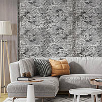 R061-2-20 Панель стінова у рулоні 3D 700х19600х2мм Мармур Чорний (D) SW-00002279, фото 6