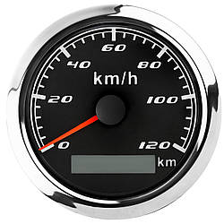 Універсальний GPS-спідометр до 120 км/год GAUGE WPSP270-GPS-120B чорний. Купити спідометр для човна, вантажівки