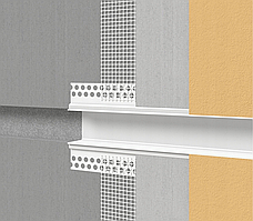 Рустовочний профіль руст ПВХ з сіткою Valmiera (Валміера) руст (боні) декоративний для фасаду 50 мм на 20 мм довжина 3 метра