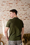 Футболка чоловіча з вишивкою оливкова,арт 5209, фото 4