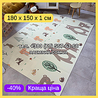 Термокилимок 180*150*1см (складний, двосторонній) | термо килимок дитячий