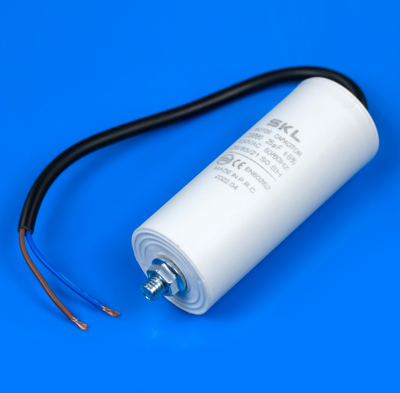 Конденсатор для пральної машини 25 мкФ 450 В з дротом SKL