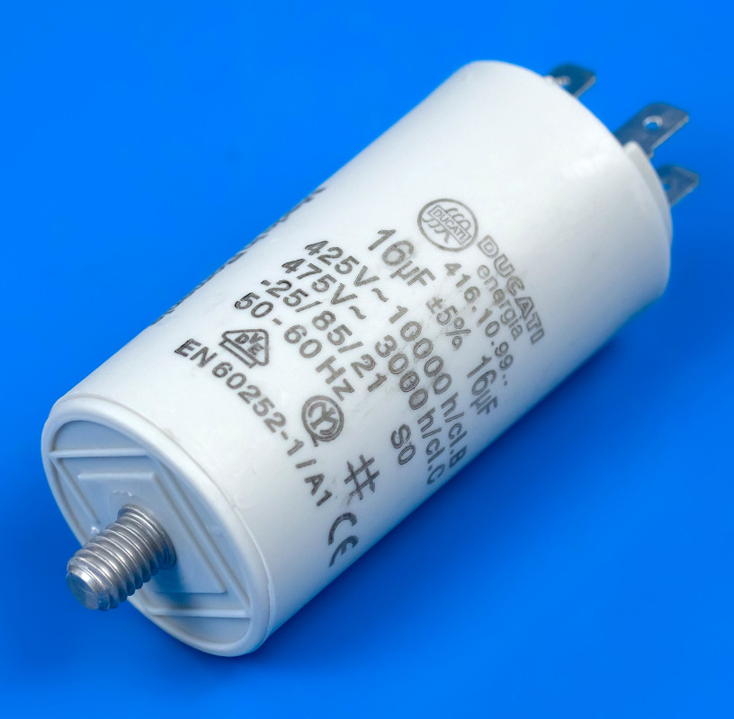 Конденсатор для пральної машини 16 мкФ 450 В DUCATI