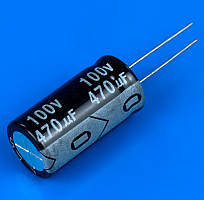 Полярний конденсатор 470 мкФ 100В радіодеталь
