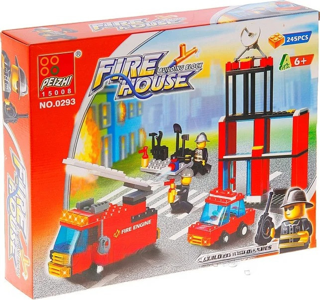 Конструктор Пожежна частина, 245 деталей, Peizhi 0293, фото 1