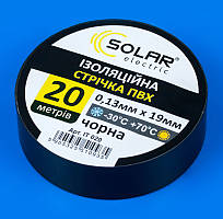 Ізострічка чорна Solar 20 м 19 мм