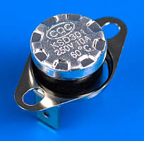 Термостат для плити KSD301, 60 °C, 250 В, 10 А (клемми перпендикулярні)