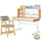 Комплект стіл Mealux Timberdesk L + крісло Mealux Carlo (арт. BD-690 Wood L + KD-050 G)