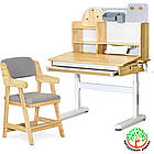 Комплект стіл Mealux Timberdesk S+ крісло Mealux Carlo (арт. BD-685 Wood S+KD-050 G)