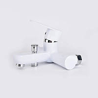 Змішувач для ванни/ душкабіни Plamix VEGA-009 білий із термопластику (без шланга та лійки) (PM0573)