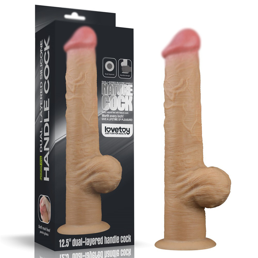 Фаллоїмітатор, імітатор фалосу Lovetoy Dual Layered Handle 12.5 дюймів, фото 1