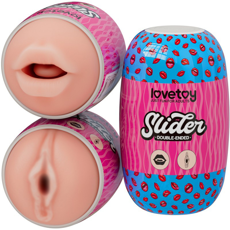 Мастурбатор для чоловіків, чоловічий мастурбатор Lovetoy Slider Double-Ended TPE, фото 1