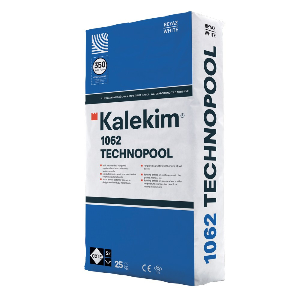 Клей для плитки з гідроізолюючими властивостями Kalekim Technopool 1062, C2TE S2 (25 кг), фото 1