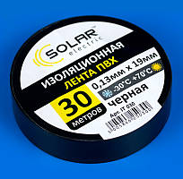 Електроізострічка чорна Solar 19 мм x 30 м
