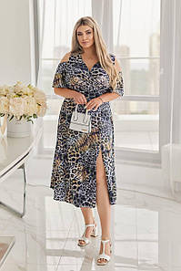 Сукня " Венера " леопард великого розміру батал Розміри: 48-50, 52-54, 56-58