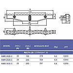 Переливна решітка Kripsol NMR 2020.C з потрійним з'єднанням 195х20 мм, фото 2