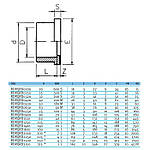 Бурт ПВХ Effast RDRQRD0750 під фланець з зубчастою поверхнею, d75 мм, фото 2