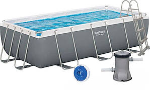 Каркасний прямокутний басейн Bestway 56441 (404х201х100 см) з картриджним фільтром та драбиною