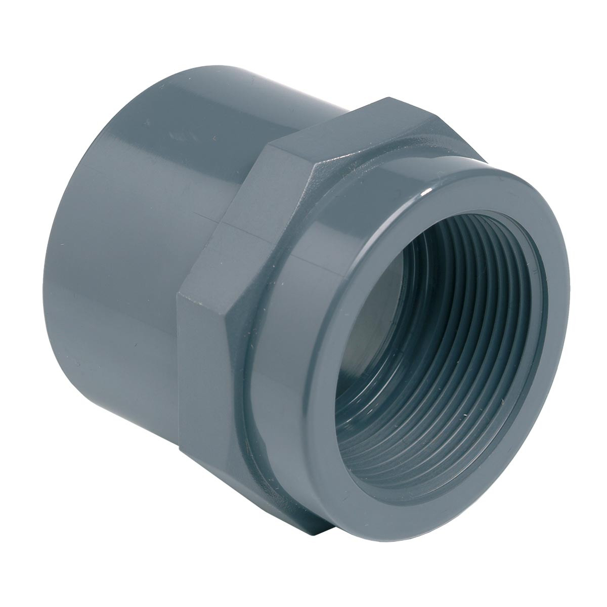 Муфта ПВХ Effast RGRMAG063G перехідна з внутрішньою різьбою, d63x2", фото 1
