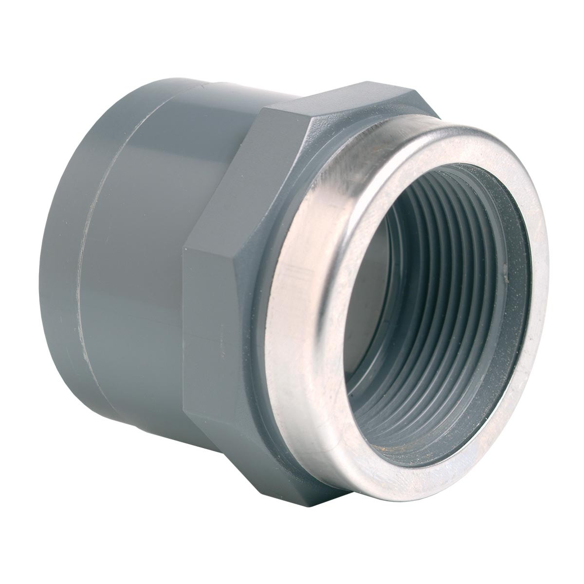 Муфта ПВХ Effast RGRMAR040E перехідна, з металічним кільцем d40x1-1/4", фото 1