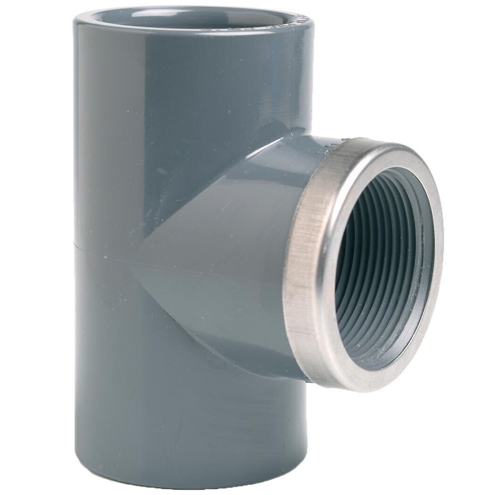 Трійник ПВХ Effast RGRTIR020B 90° з металевим кільцем d20x1/2", фото 1