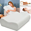 Ортопедична подушка з ефектом пам'яті 50x29x10/7см, Memory Foam Pillow / Подушка ортопедична для сну, фото 8
